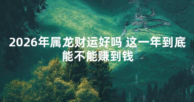 2026年属龙财运好吗 这一年到底能不能赚到钱